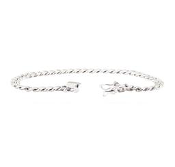 Curb Link Bracelet - 14KT White Gold