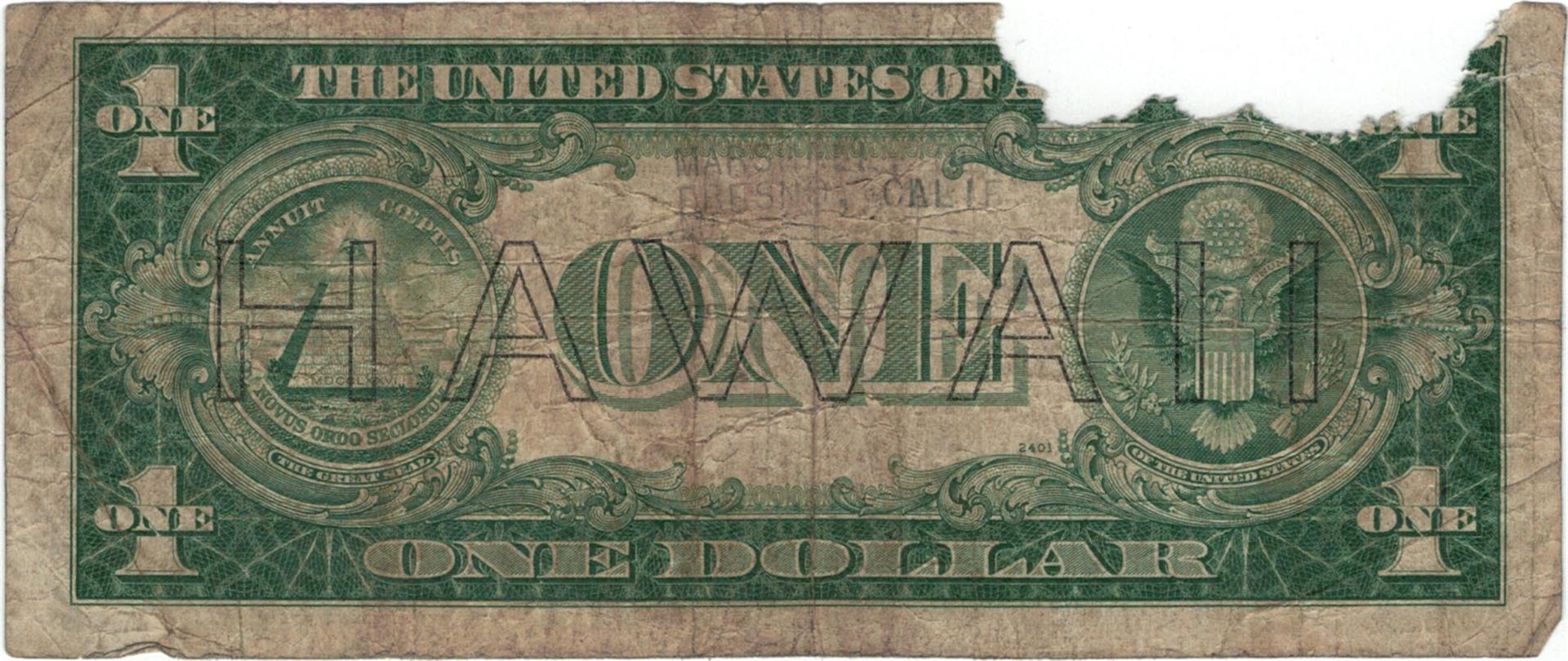 1935 $1 Hawaii Federal Reserve Note Currency