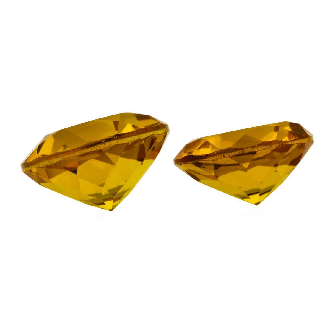 9.65 ctw.Natural Round Cut Citrine Quartz Parcel of Two