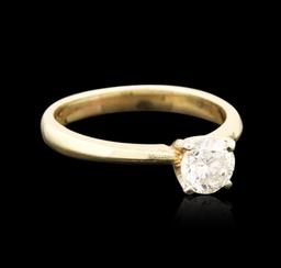 14KT Yellow Gold 0.83 ctw Round Brilliant Cut Diamond Solitaire Ring