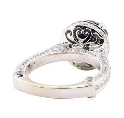 2.40 ctw Black Diamond and Diamond Ring - 14KT White Gold