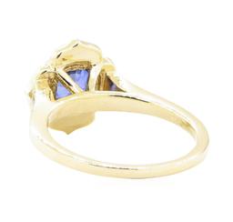 1.50 ctw Sapphire and Diamond Ring - 14KT Yellow Gold