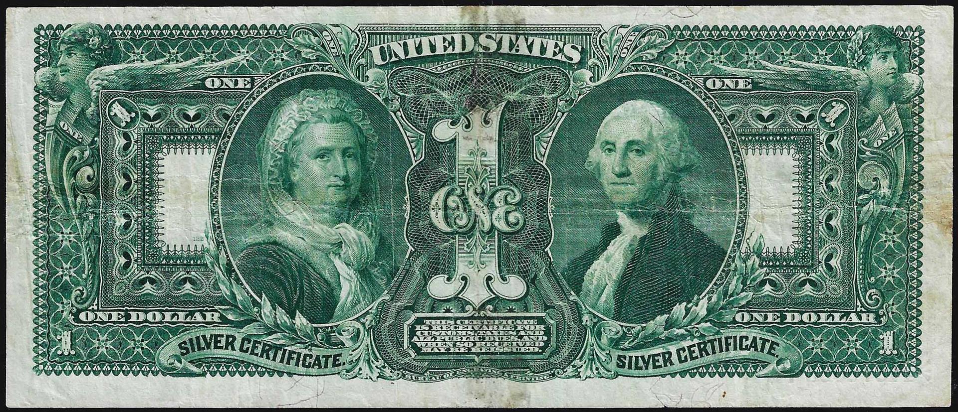 1896 $1 Educational Silver Certificate Note