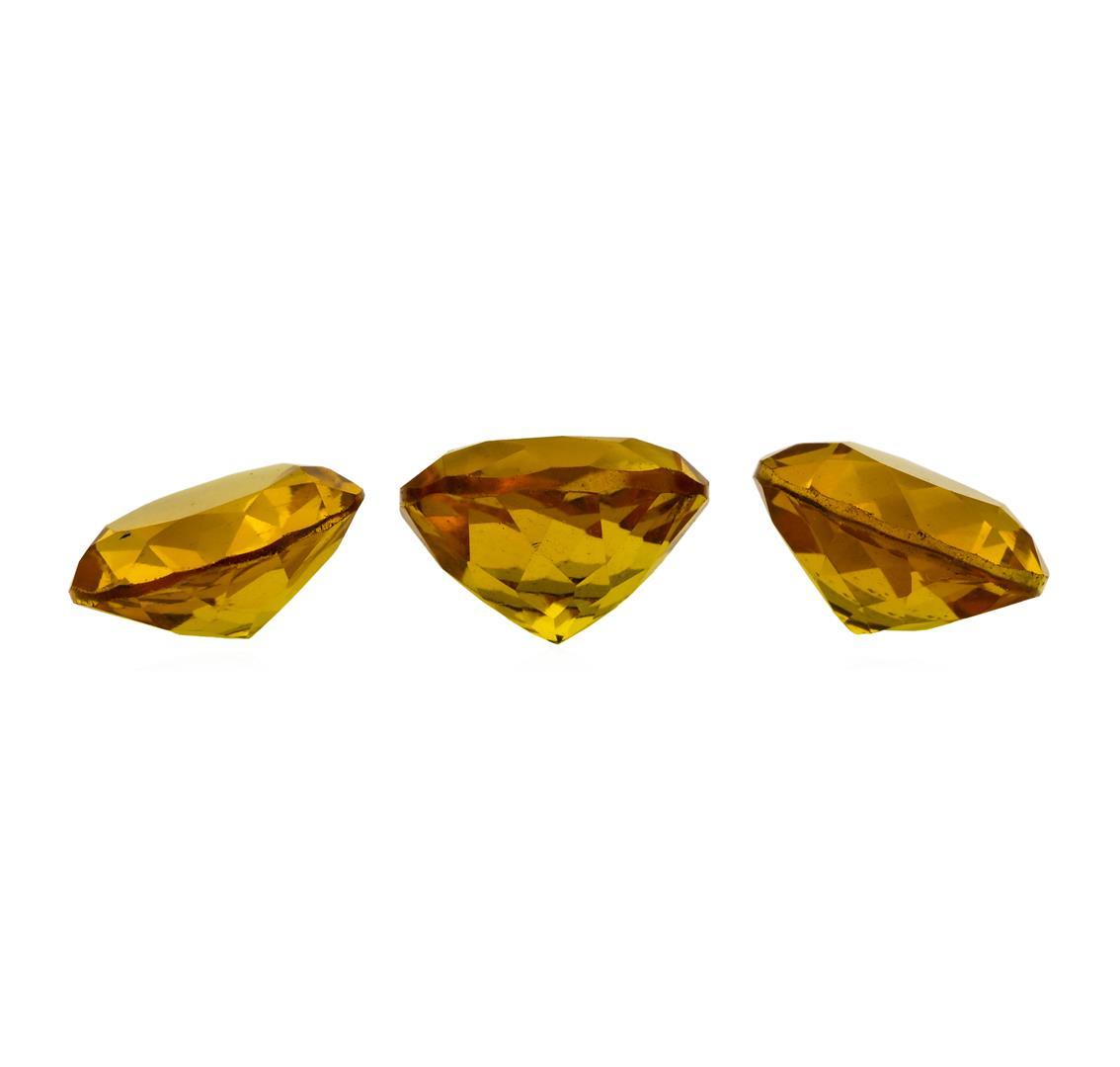 12.71 ctw.Natural Round Cut Citrine Quartz Parcel of Three