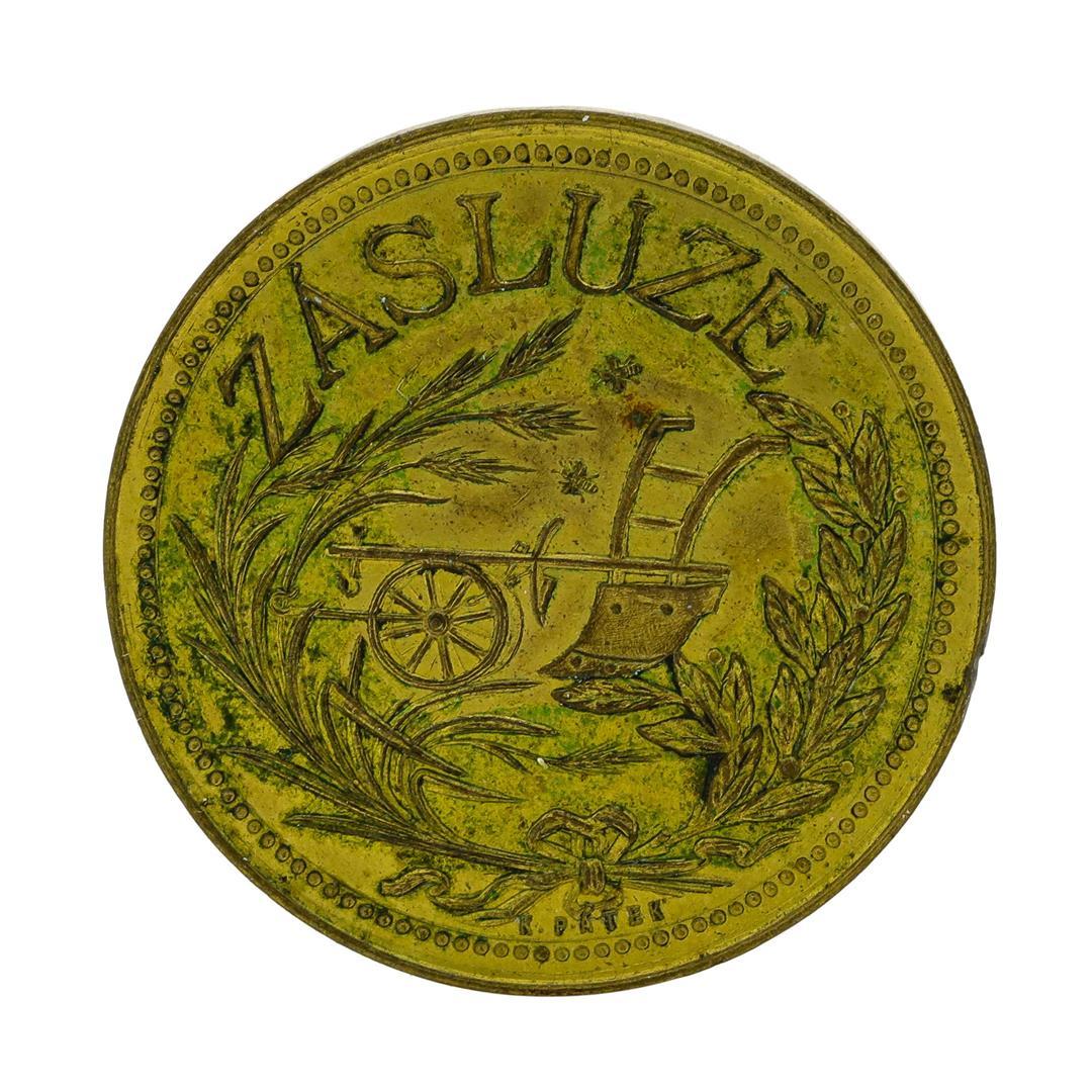 1896 Czechoslovakia Gilt Bronze Exhibition Medal