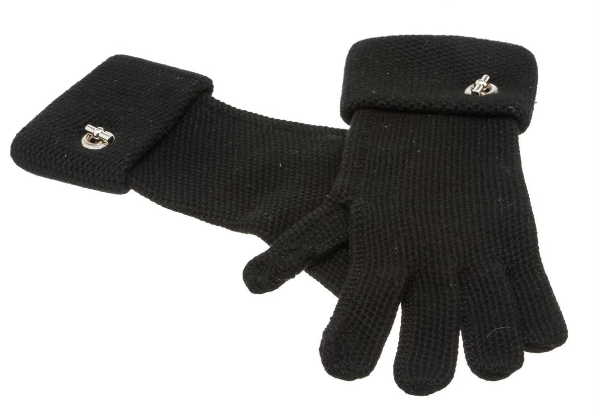 Hermes Black Cashmere Knit Gloves