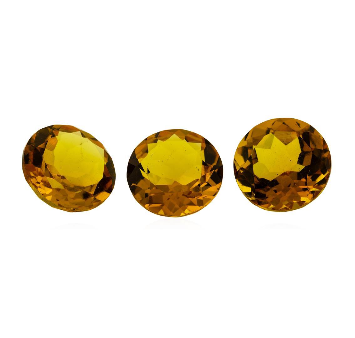 16.35 ctw.Natural Round Cut Citrine Quartz Parcel of Three