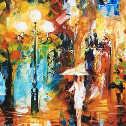 Leonid Afremov (1955-2019) "Streetside Expression" Limited Edition Giclee on Can