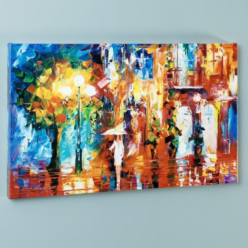 Leonid Afremov (1955-2019) "Streetside Expression" Limited Edition Giclee on Can