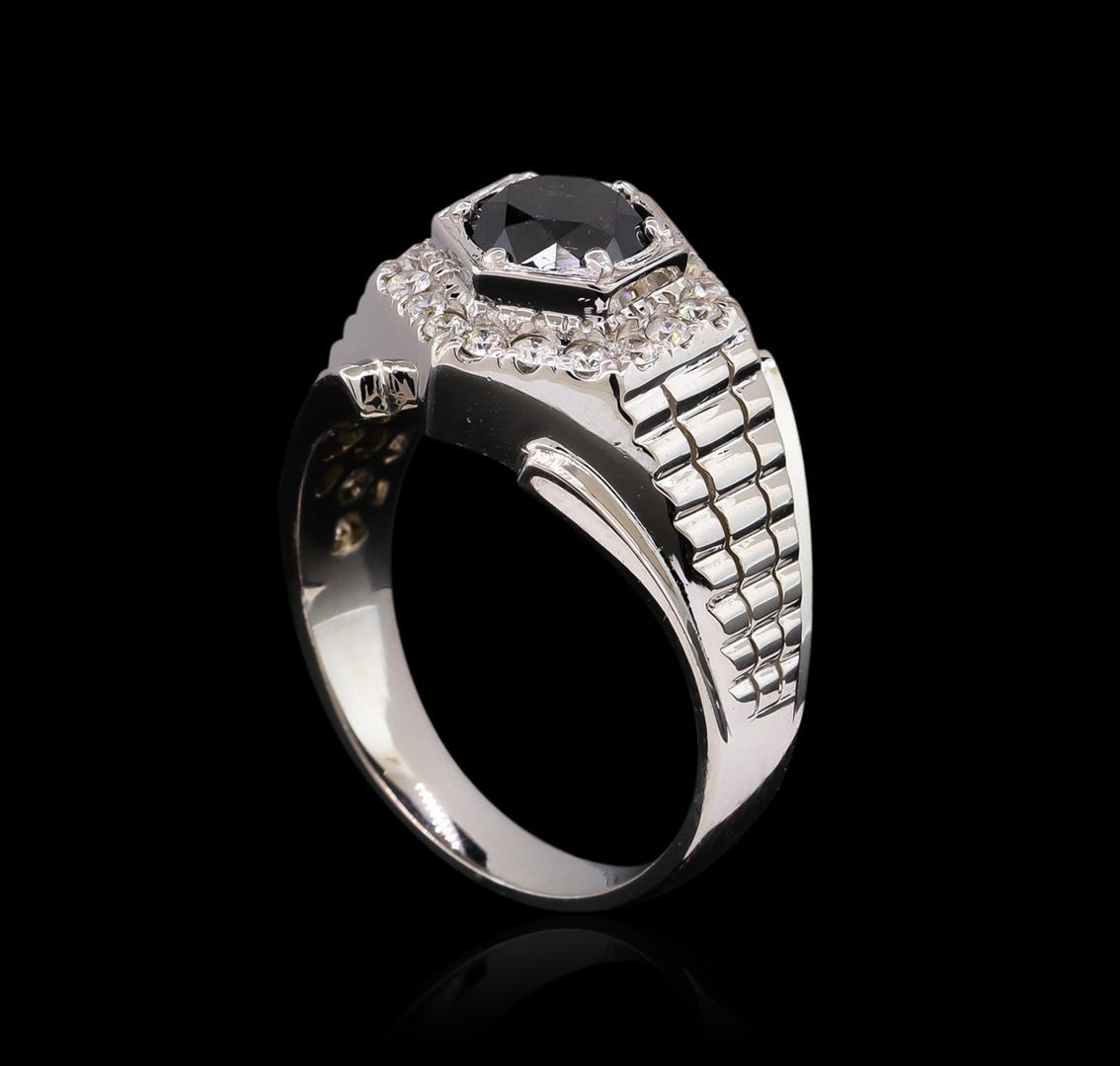 2.55 ctw Black Diamond Ring - 14KT White Gold