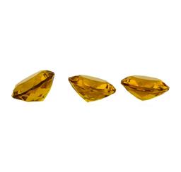 14.32 ctw.Natural Round Cut Citrine Quartz Parcel of Three