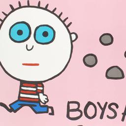 "Boys Are Stupid, Throw Rocks at Them" Limited Edition Lithograph (43" x 32") by