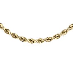 Twenty Four Inch Rope Chain - 14KT Yellow Gold