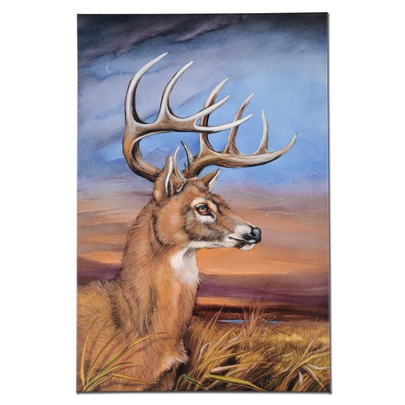 "Stunning Stag" Limited Edition Giclee on Canvas by Martin Katon (24" x 36"), Nu