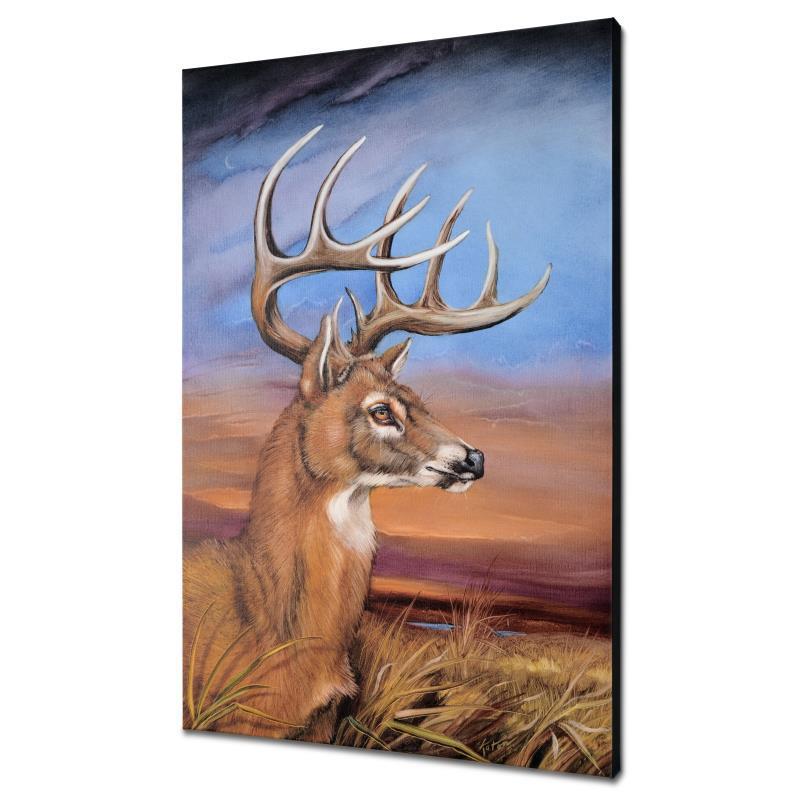 "Stunning Stag" Limited Edition Giclee on Canvas by Martin Katon (24" x 36"), Nu