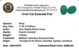 4.5 ctw Oval Mixed Emerald Parcel