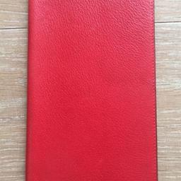 Hermes Red Leather Agenda Cover Wallet