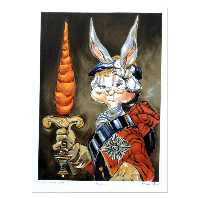 Chuck Jones "Bunny Prince Charlie" Hand Signed Limited Edition Fine Art Stone Li