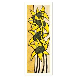 Avi Ben-Simhon, "Sunflower Trio" Limited Edition Serigraph, Numbered and Hand Si