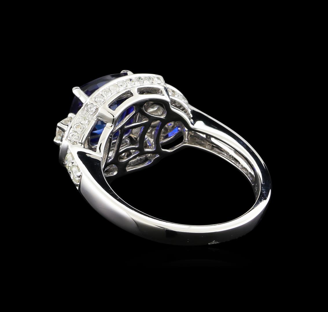 14KT White Gold 2.58 ctw Sapphire and Diamond Ring