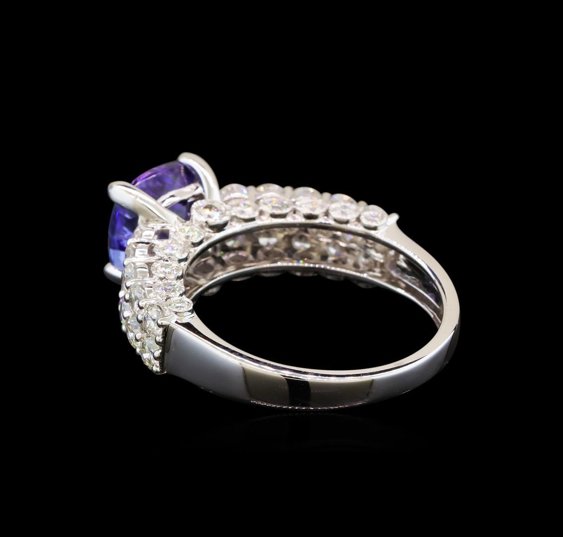 18KT White Gold 2.30 ctw Tanzanite and Diamond Ring