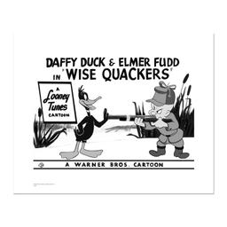 "Wise Quackers, Gun" Numbered Limited Edition Giclee from Warner Bros. with Cert