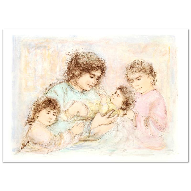 "Marilyn and Children" Limited Edition Lithograph (37" x 27") by Edna Hibel (191