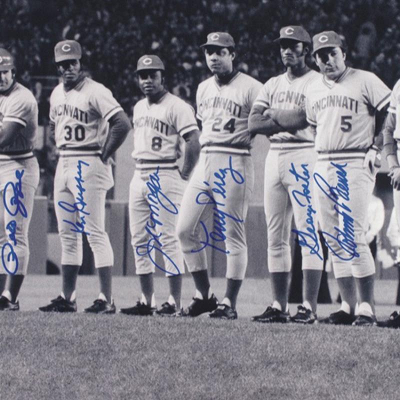 "Big Red Machine Line-Up" is a Lithograph Signed by the Big Red Machine's Starti