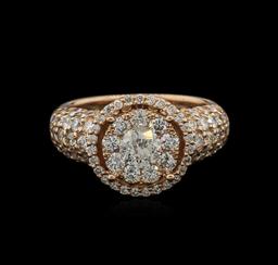 3.01 ctw Diamond Ring - 14KT Rose Gold