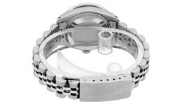 Rolex Ladies Stainless Steel Black Diamond 1 ctw Channel Sapphire Datejust Wrist