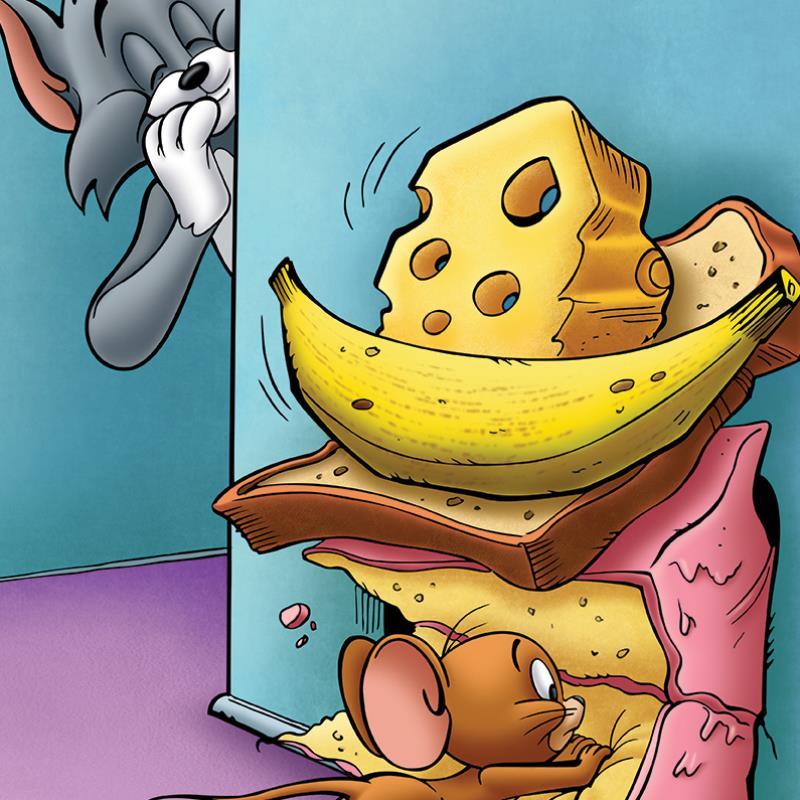 "Tom and Jerry, Hidin the Cheese" Numbered Limited Edition Giclee with Certifica