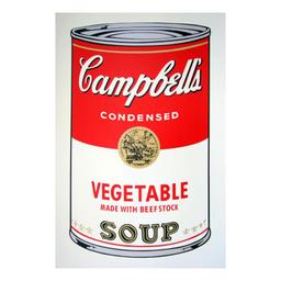 Andy Warhol "Soup can 11.48 (Vegetable w/ Beef Stock)" Silk Screen Print from Su