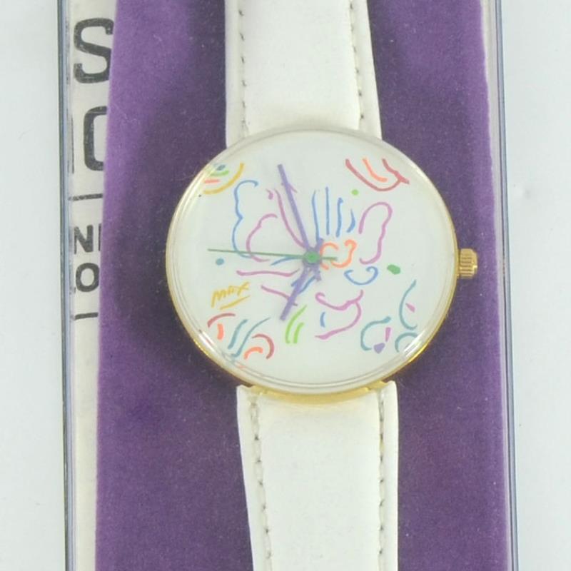Vintage Peter Max Watch with Original Packaging and Paperwork.