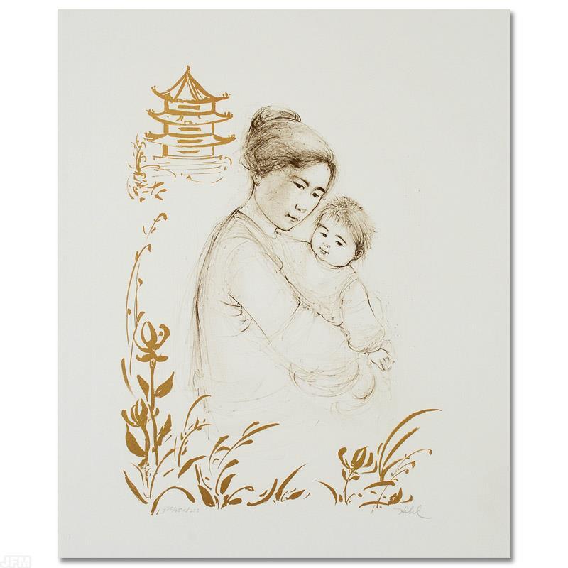 "Lei Jeigiong and her Baby in the Garden of Yun-Tai" Limited Edition Lithograph