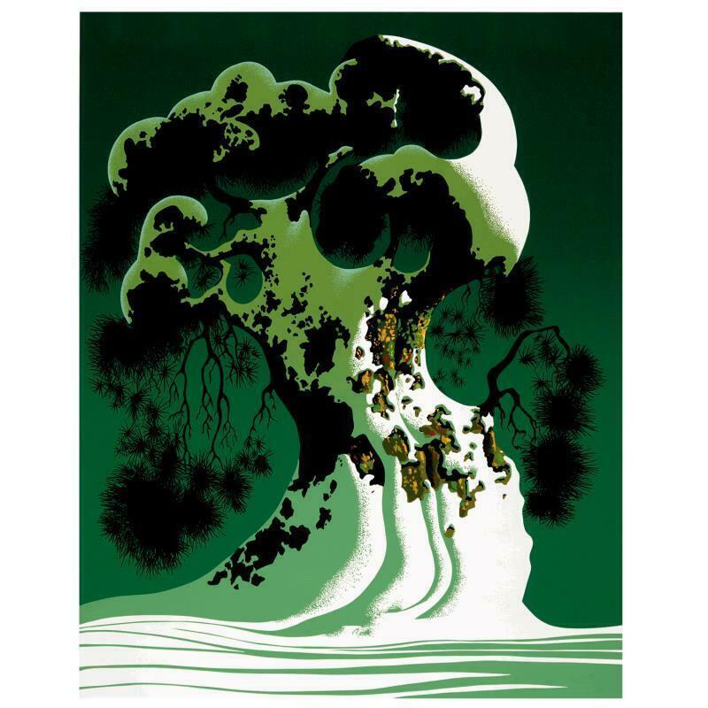 Eyvind Earle (1916-2000), "Snow Covered Bonsai" Limited Edition Serigraph on Pap