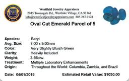 3.56 ctw Oval Mixed Emerald Parcel