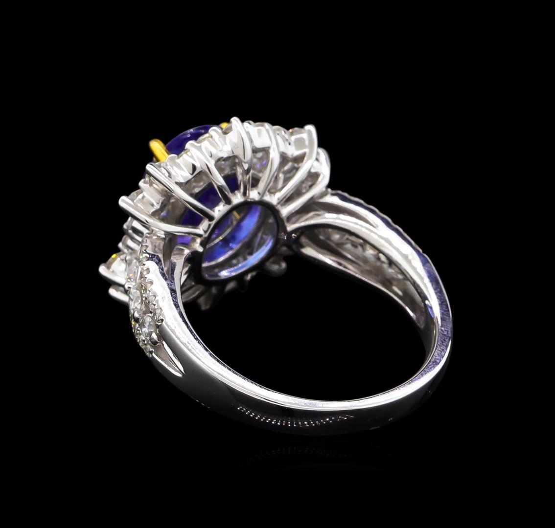 14KT Two-Tone Gold 3.15 ctw Tanzanite and Diamond Ring