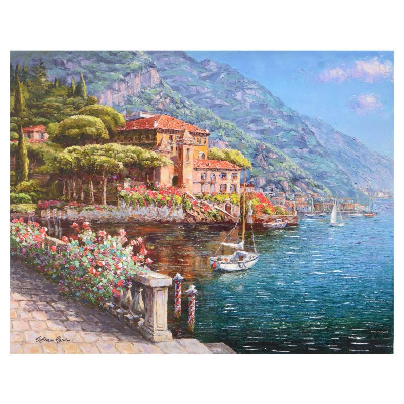 Sam Park, "Abbey Bellagio" Hand Embellished Limited Edition Serigraph on Canvas,