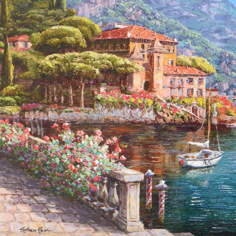 Sam Park, "Abbey Bellagio" Hand Embellished Limited Edition Serigraph on Canvas,