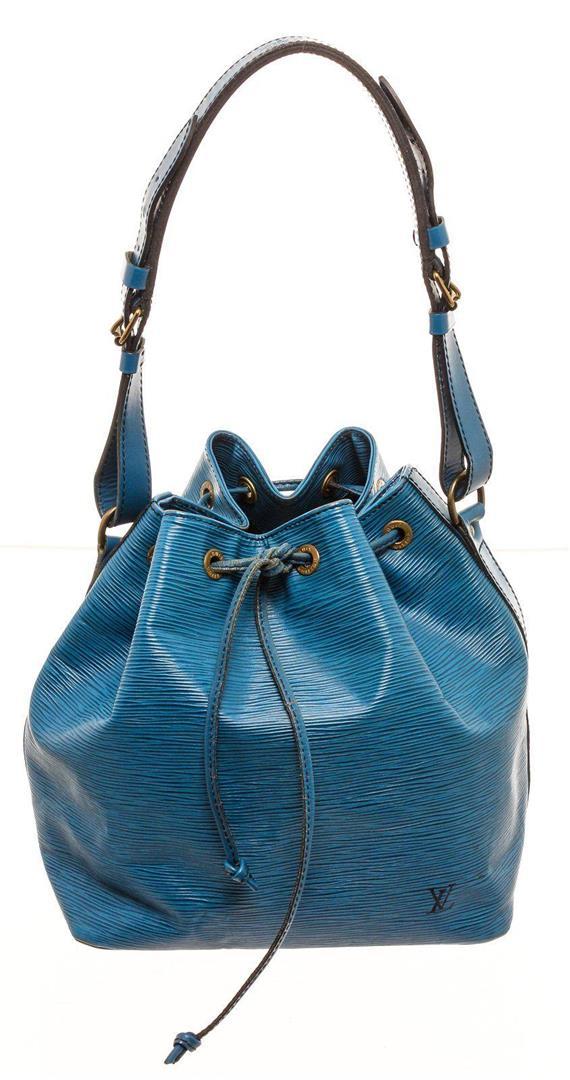 Louis Vuitton Blue Epi Leather Noe PM Drawstring Shoulder Bag