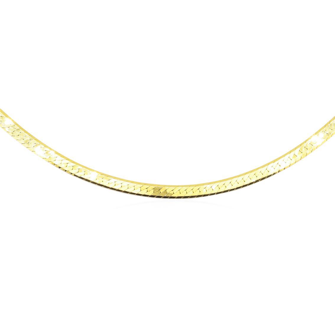 Twenty Inch Herringbone Chain - 14KT Yellow Gold