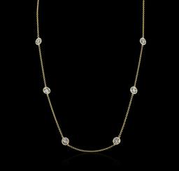 14KT Yellow Gold 4.87 ctw Diamond Necklace