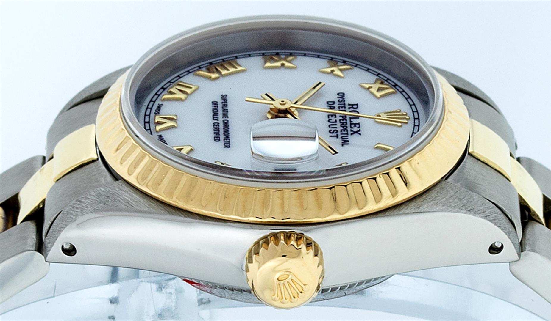 Rolex Ladies 2T Yellow Gold & Stainless Steel White Roman 26MM Datejust