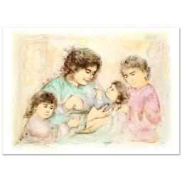 "Marilyn and Children" Limited Edition Lithograph (37" x 27") by Edna Hibel (191