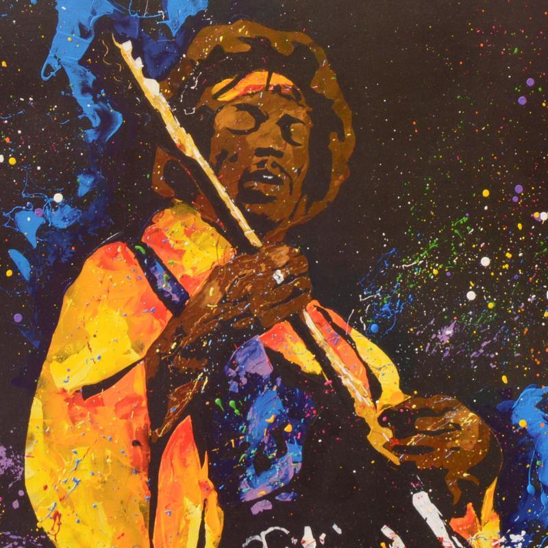 KAT, "Hendrix" Limited Edition Lithograph, Numbered and Hand Signed with Certifi