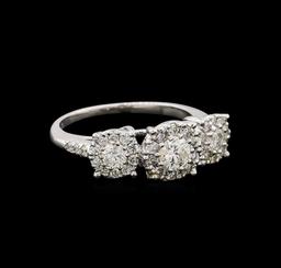 14KT White Gold 1.05 ctw Diamond Ring