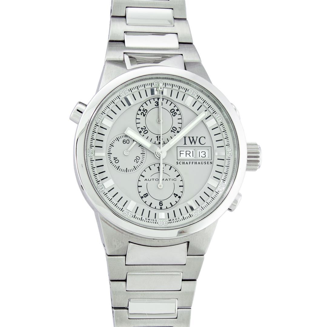 IWC Mens Stainless Steel 43mm GST Rattrapante Split Second Chronograph Wristwatc