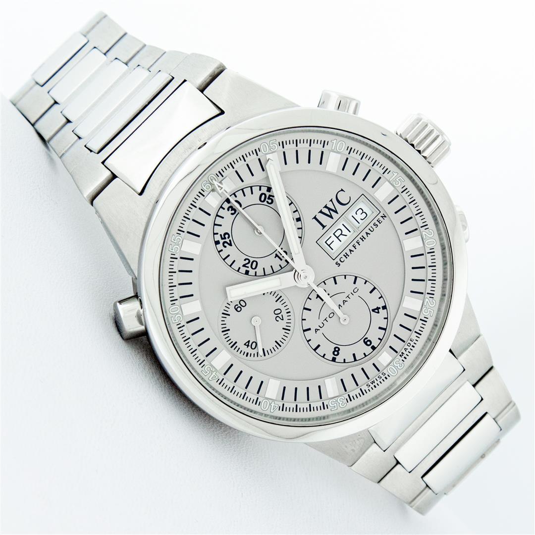 IWC Mens Stainless Steel 43mm GST Rattrapante Split Second Chronograph Wristwatc