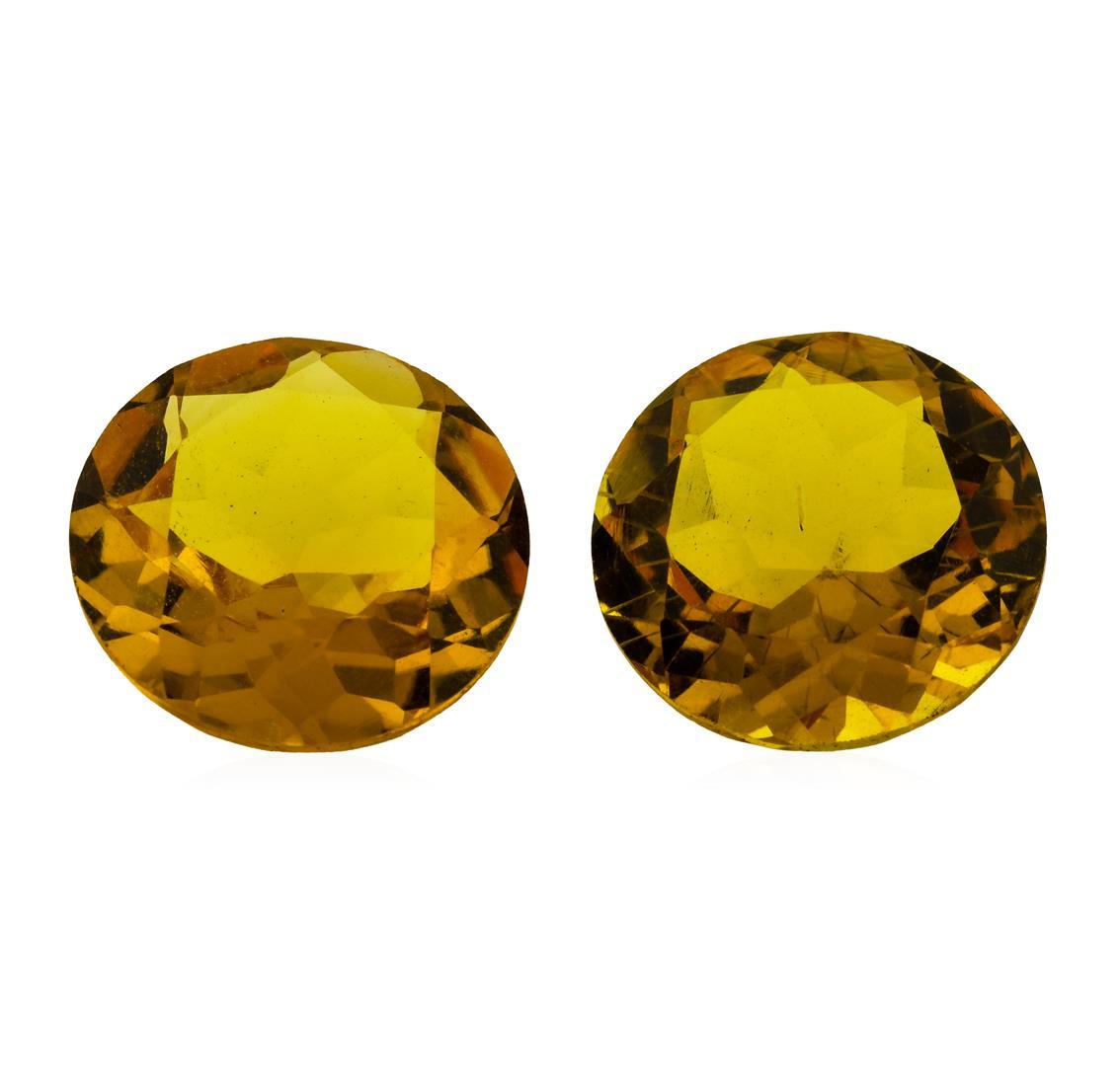 10.16 ctw.Natural Round Cut Citrine Quartz Parcel of Two