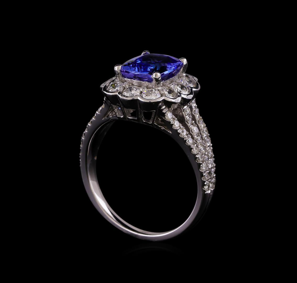 14KT White Gold 2.19 ctw Tanzanite and Diamond Ring